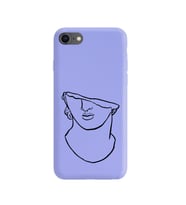 Iphone 7 Çizgi Tasarımlı Mor Lansman Telefon Kılıfı