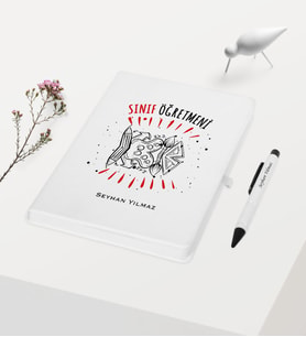 BK Gift Kişiye Özel Sınıf Öğretmeni Temalı Beyaz Defter Kalem Hediye Seti - 8