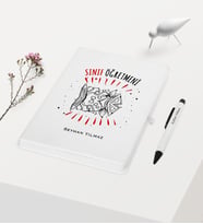 BK Gift Kişiye Özel Sınıf Öğretmeni Temalı Beyaz Defter Kalem Hediye Seti - 8