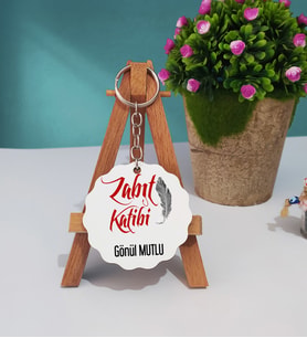 Zabıt Katibi Ahşap Anahtarlık