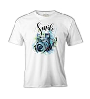 Kamera - Fotoğraf Beyaz Erkek Tshirt