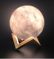 3D Ay Gece Lambası Standlı 12Cm Moonlight