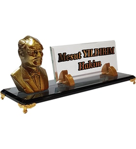 Masalık Buro Ofıs isimlik M535 ATA GOLD Masa İsimliği