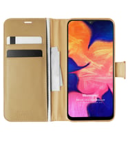 Microsonic Samsung Galaxy A10 Kılıf Delux Leather Wallet Gold