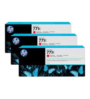 HP B6Y32A Orjinal Kromatik Kırmızı Kartuş 3lü Paket 771C