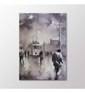 Arty Tablo Suluboya Tramvay Tablo (Karışık)
