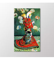 Arty Tablo Japon Kostümü İçinde Camille Monet Tablo (Karışık)