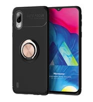 Microsonic Samsung Galaxy M10 Kılıf Kickstand Ring Holder Siyah Rose