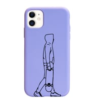 Iphone 11 Çizgi Tasarımlı Mor Lansman Telefon Kılıfı