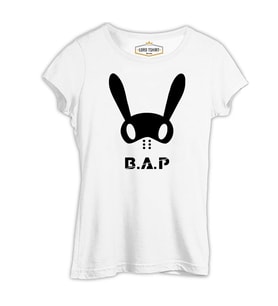 B.A.P - Logo Beyaz Kadın Tshirt