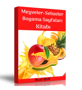 Meyveler ve Sebzeler Boyama Sayfalar Kitabı