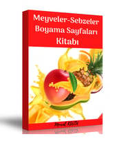 Meyveler ve Sebzeler Boyama Sayfalar Kitabı