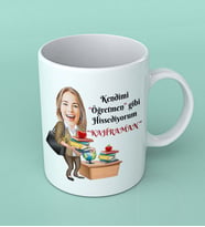 Kişiye Özel Öğretmen Temalı Karikatür Kupa Bardak