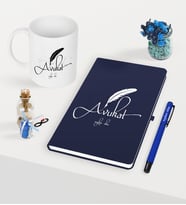 BK Gift Kişiye Özel Avukat Temalı Lacivert Defter Kalem Kupa Seti - 6 (Model 1)