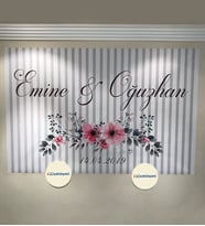 100x70cm Söz, Nişan, Kına Gecesi, Düğün İçin Kişiye Özel Branda Afiş Arka Fon