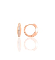 Söğütlü Silver Gümüş rose modern tasarımlı halka küpe