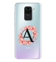 Pembe Çiçekli Harf Tasarım Süper Şeffaf Silikon Telefon Kılıfı Xiomai Redmi Note
