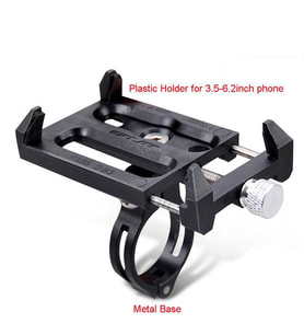 Motorsikler Bisiklet Gidona Monte Ayarlanabilir Metal Taban Telefon Tutucu Siyah