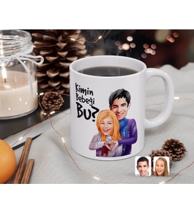 BK Gift Kişiye Özel Sevgililer Kimin Bebeği Bu Karikatürlü Beyaz Kupa Bardak-89