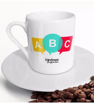 BK Gift Kişiye Özel Öğretmen Türk Kahvesi Fincanı-4 (Beyaz)