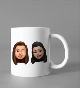 Emoji Kız Arkadaş Stiker Kupası