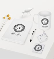 BK Gift Kişiye Özel Beyaz Defter Kalem Kupa Ayna Seti - 2