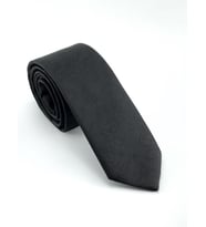 PİERRONİ Siyah Şal Desen Slim Kravat