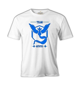 Pokemon Go - Team Mystic Beyaz Erkek Tshirt