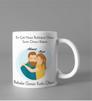 Babalar Günü Kupası Kişiye Özel (Baba-Kız)