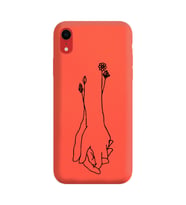 Iphone XR Çizgi Tasarımlı Turuncu Lansman Telefon Kılıfı