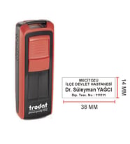 TRODAT 9511 CEP KAŞE - İSİM ÜNVAN KAŞESİ  - İSİM YAZILI KALEM HEDİYELİ (Kırmızı)