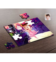BK Gift Kişiye Özel Bebek Doğum Günü Karikatürlü Ahşap Puzzle-3