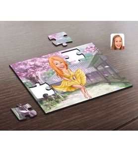 BK Gift Kişiye Özel Marilyn Monroe Karikatürlü Ahşap Puzzle