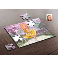 BK Gift Kişiye Özel Marilyn Monroe Karikatürlü Ahşap Puzzle
