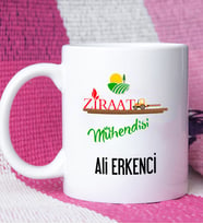 Ziraat Mühendisi Tasarımlı Kişiye Özel Ziraat Mühendisi Kupa Bardak