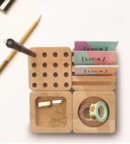 Lica Concept  4 Lü Ahşap Masa Düzenleyici