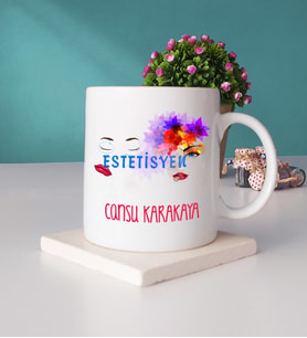 Estetisyen Kupa Bardak ve Taş Bardak Altlığı Seti