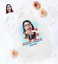 BK Gift Kişiye Özel Melek Annem Karikatür Mutfak Önlüğü