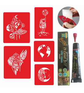 Gökyüzü Modelleri Kına Dövme ve Şablon Seti Tattoo Dövmevme