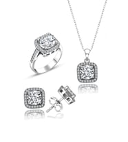 Swarovski Taşlı " TABLET KASA " Model Tasarım Gümüş Set