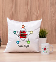 Halkla İlişkiler Uzmanı Kare Yastık ve Beyaz Kupa Bardak