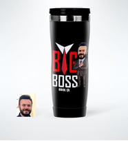 BK Gift Kişiye Özel Bay Big Boss Karikatürlü Çelik Termos Bardak  5