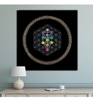 Yaşam Çiçeği - Kutsal Geometri Kanvas Tablo