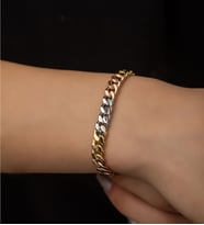 Papatya Silver 925 Ayar 3 Renk Kaplama Hallow Gurmet Gümüş Bileklik (Rose)