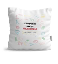 BK Gift Kişiye Özel Dünyanın En İyi Öğretmeni  Yastık  14