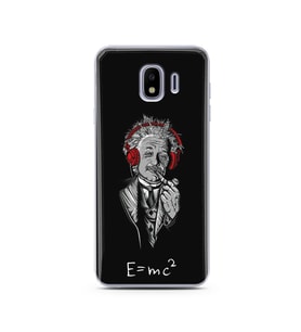 Einstein Tasarım Süper Şeffaf Silikon Telefon Kılıfı Samsung J4
