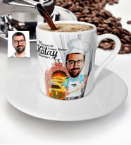 BK Gift Kişiye Özel Bay Kebapçı Ustası Karikatür Türk Kahvesi Fincanı  1