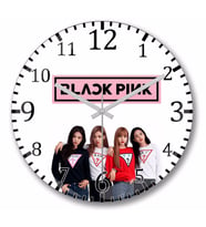 Blackpink  Duvar  Saati  Bombeli Gercek Cam
