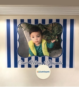 100x70cm Kişiye Özel Resimli Doğum Günü, Parti, Kutlama Arka Fon Afişi