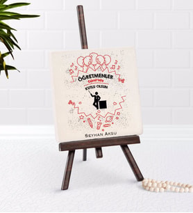 BK Gift Kişiye Özel Öğretmenler Günümüz Kutlu Olsun Şovaleli Doğal Taş-5 (Beyaz)